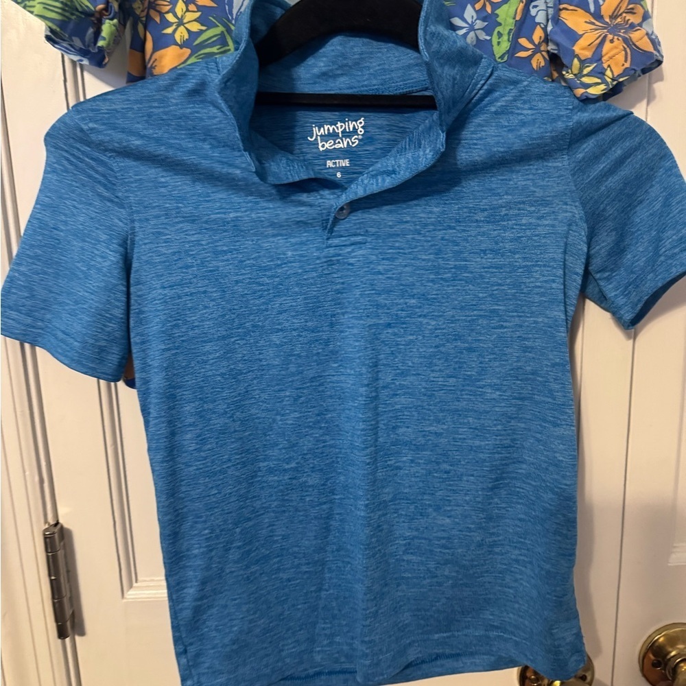 Set of Three Kids Polos! Green, Blue, & Hawaiin! Classic combo. Boys 6. - Picture 12 of 12